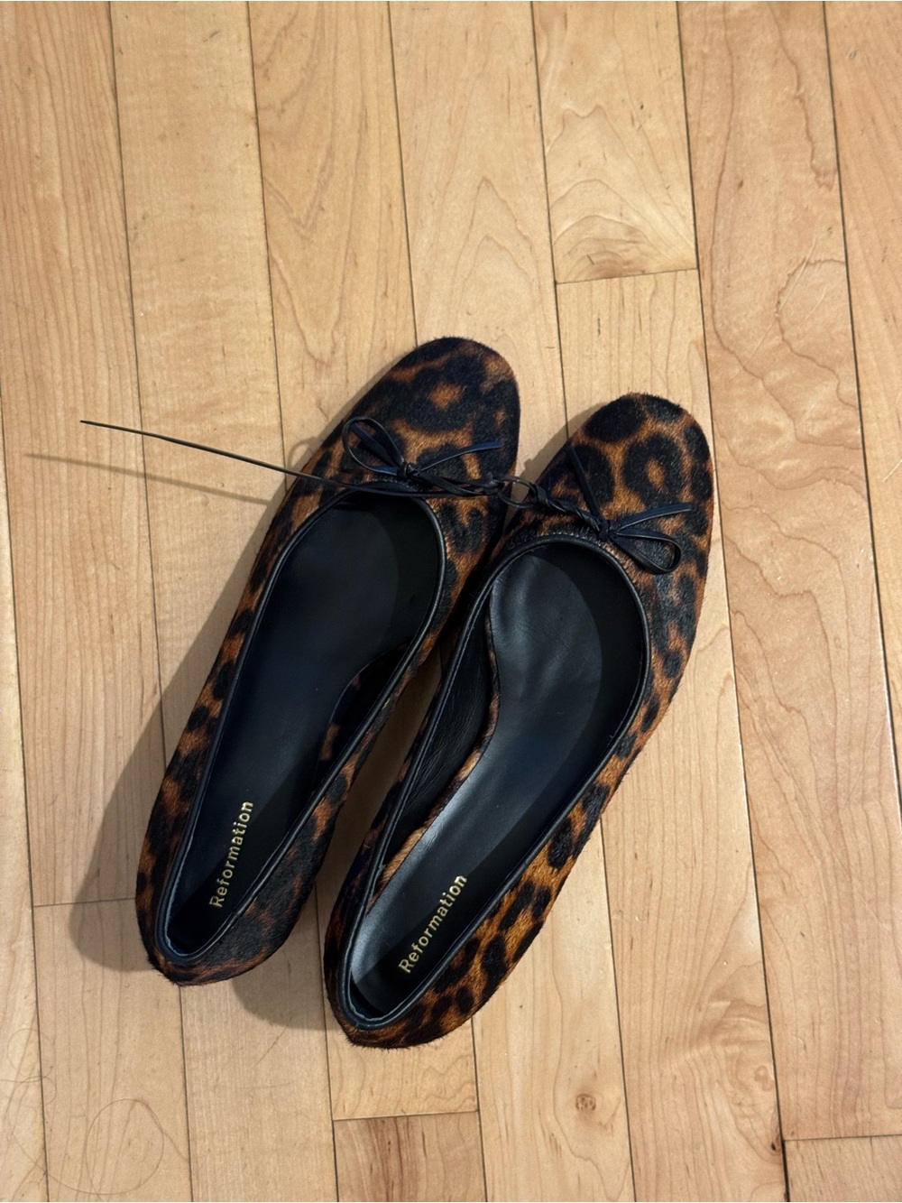 Reformation Leopard-Print Ballet Pump